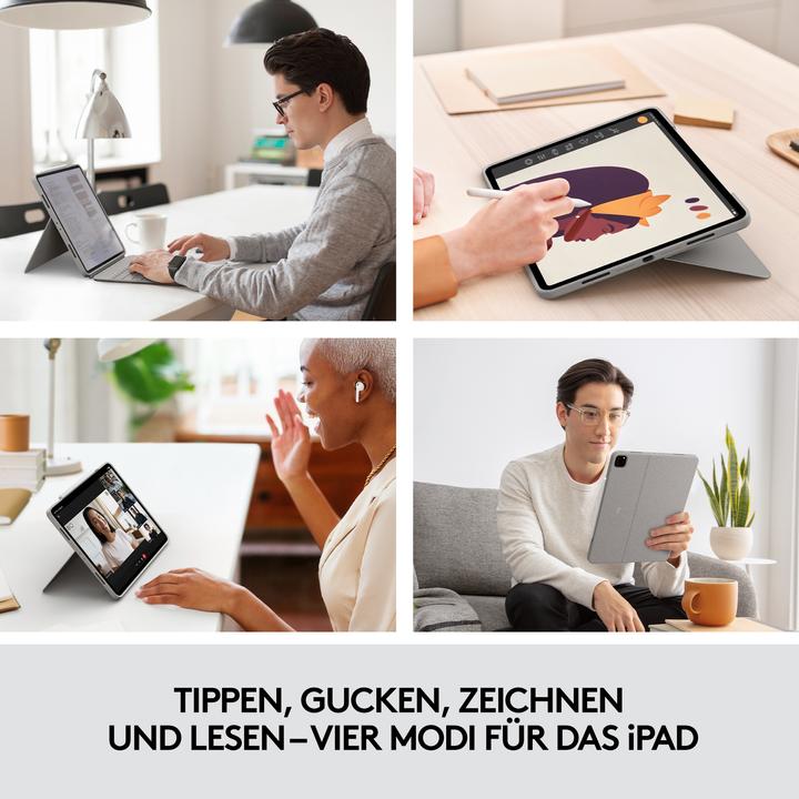 Immagine prodotto Logitech Combo Touch (US, iPad Pro 12,9 2022 (6a generazione), iPad Pro 12.9 2021 (5a generazione))