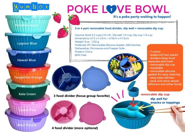 Image du produit Yumbox Poke Bowl Bol avec diviseur 3 pièces, Maui Purple