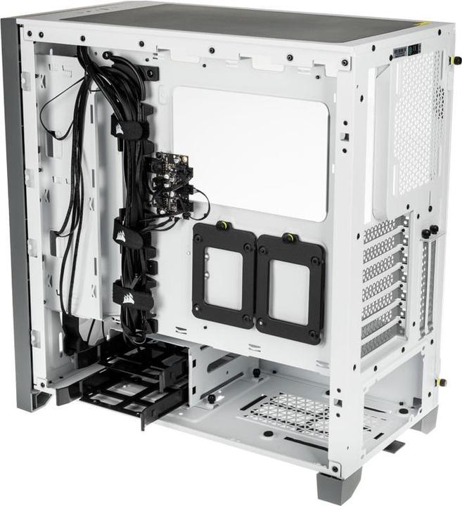 Produktbild Corsair iCUE 4000X RGB Mid-Tower White-Gehäuse aus gehärtetem Glas (mATX, Mini-ITX, ATX, E-ATX)