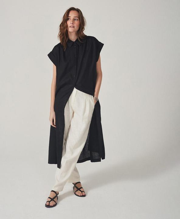 Actual product image La Redoute Collections Signature long shirt dress in linen (S)