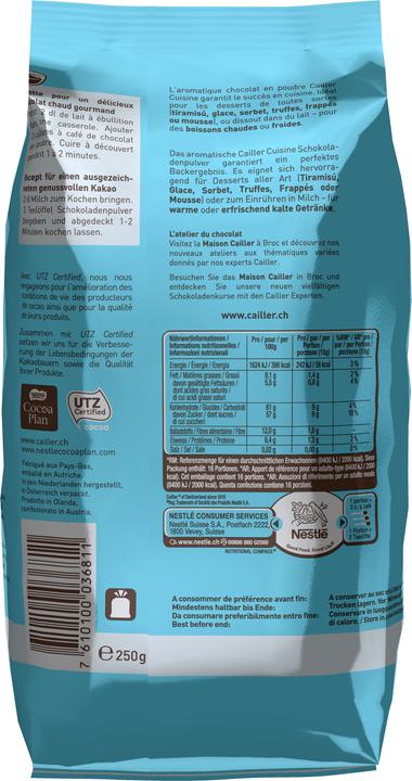Actual product image Cailler Cuisine chocolate powder (250 g)