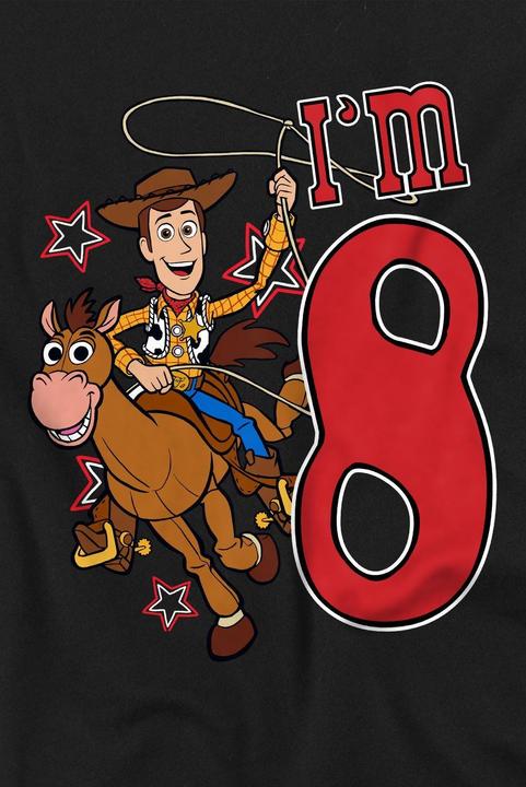 Actual product image Toy Story Childrens/Kids I'm 8 Woody Birthday T-Shirt (128)