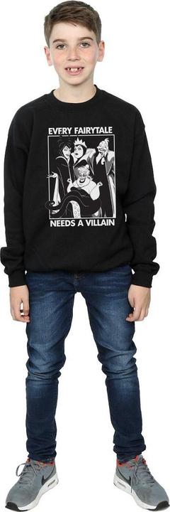 Actual product image Disney Boys Every Fairy Tale Needs A Villain Sweatshirt (152, 158)