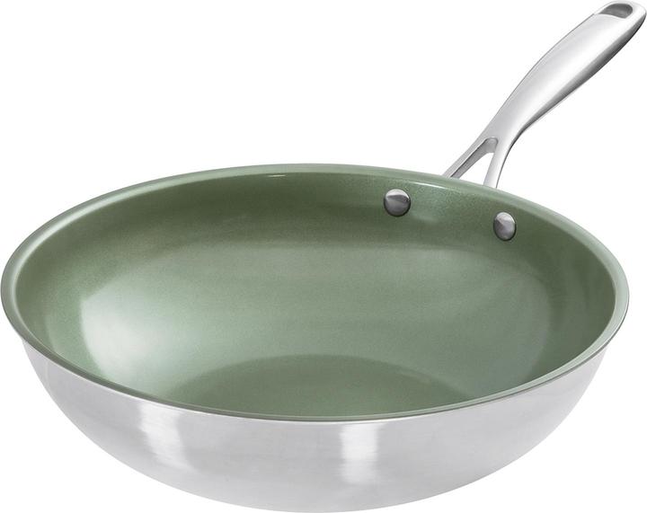 Just Vegan Cera Vegan (28 cm, Wok, Acciaio inossidabile)