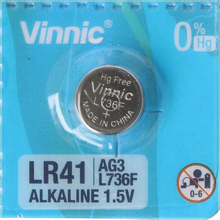 Actual product image Vinnic LR41 (10 pcs., LR41, 43 mAh)
