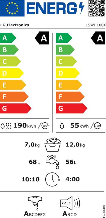 Energie-Label LG LSWD100X (CH-Stecker)