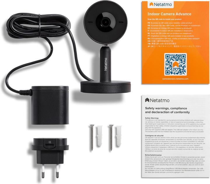 Produktbild Netatmo Smarte Innenkamera Advance (schwarz)210 (2560 x 1440 Pixels)