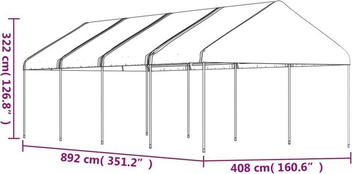 Produktbild VidaXL Otto (892 cm, 408 cm)