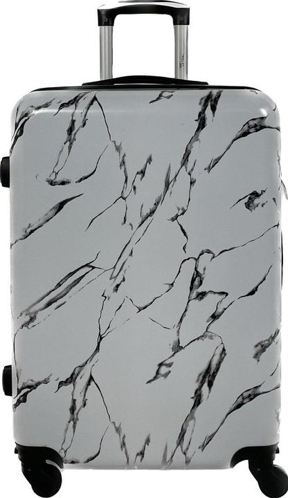 Actual product image Trolleymax Trolleymaxx travel case marble white matt (L (90 - 115l))