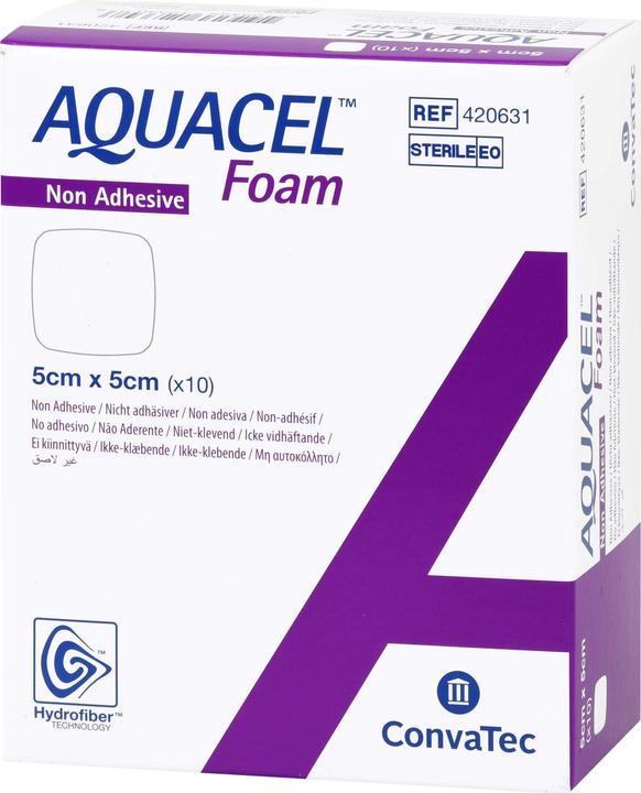 Produktbild Aquacel Ag Schaumverband nicht-adhäsiv 5x5cm (10 x)
