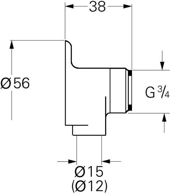 Immagine prodotto Grohe Rondella a muro au 3/4inchxd= 15 connessione a saldare 2 pezzi ch