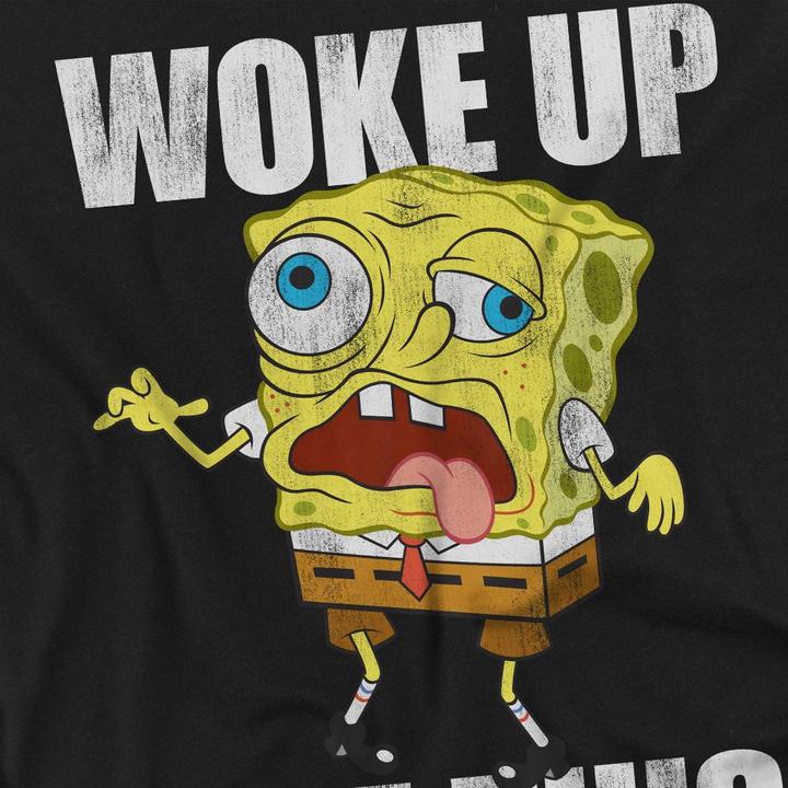 Produktbild Spongebob Squarepants Woke Up Like This Meme TShirt (S)