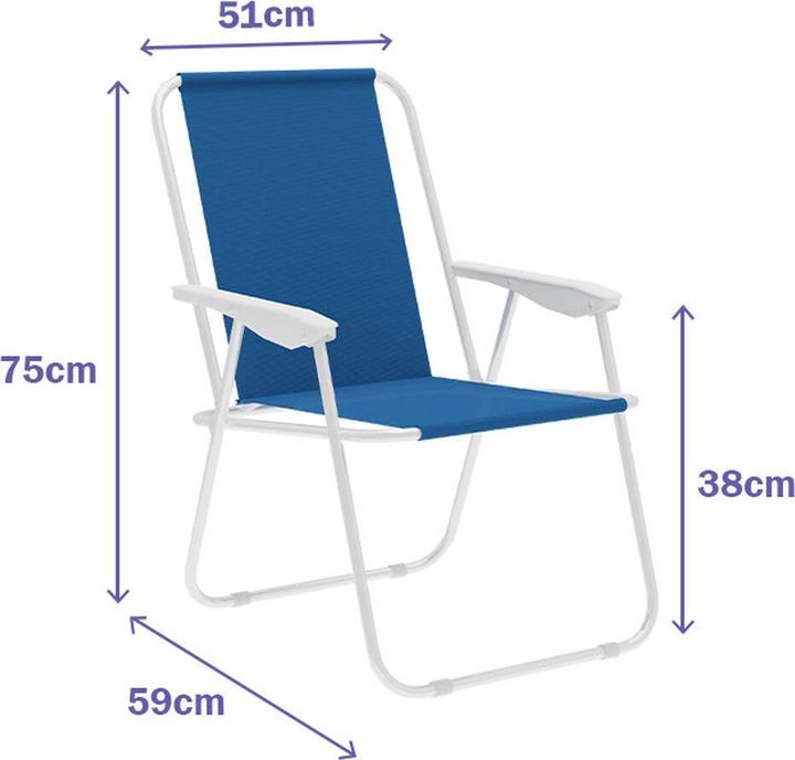 Produktbild Marbueno " Klappstuhl Stahl Sortierte Strand und Pool 59X51X75 cm 10169"