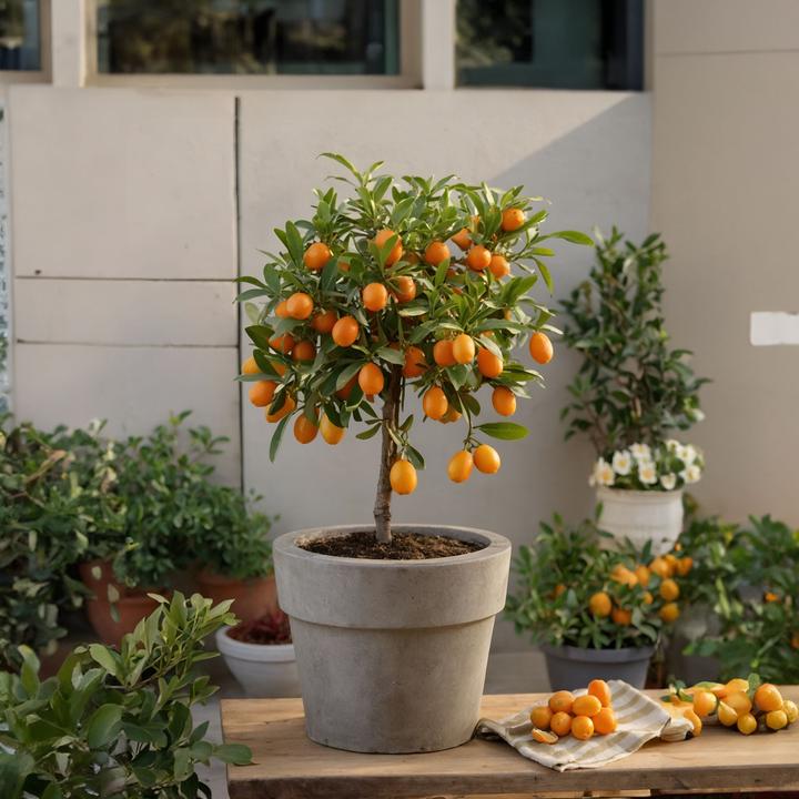 Actual product image Plant in a Box Citrus microcarpa fortunella Kumquat - (50 cm)