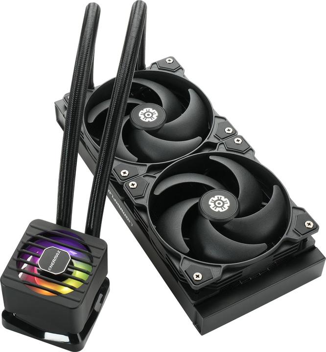 Actual product image Enermax LIQMAXFLO SR 240mm CPU AIO liquid cooler - Xtreme dual chamber PWM pump