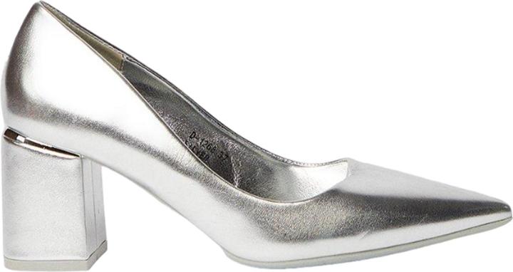 Actual product image Dorothy Perkins Womens/Ladies Baden Metallic Detail Medium Block Heel Court Shoes (36)