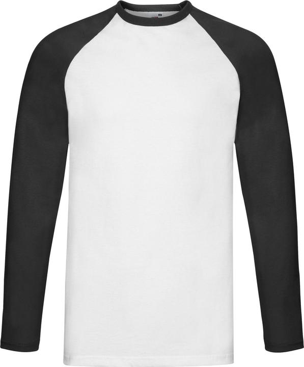 Fruit of the Loom Adult Contrast Langarm Baseball TShirt