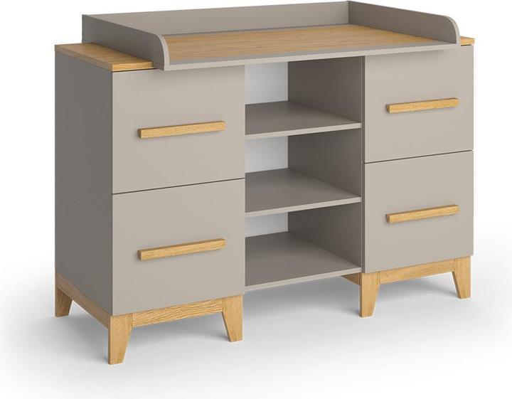 Actual product image VitaliSpa Wickelkommode Malia, Cashmere-Eiche, 133 x 108 cm XL mit 4 Schubladen