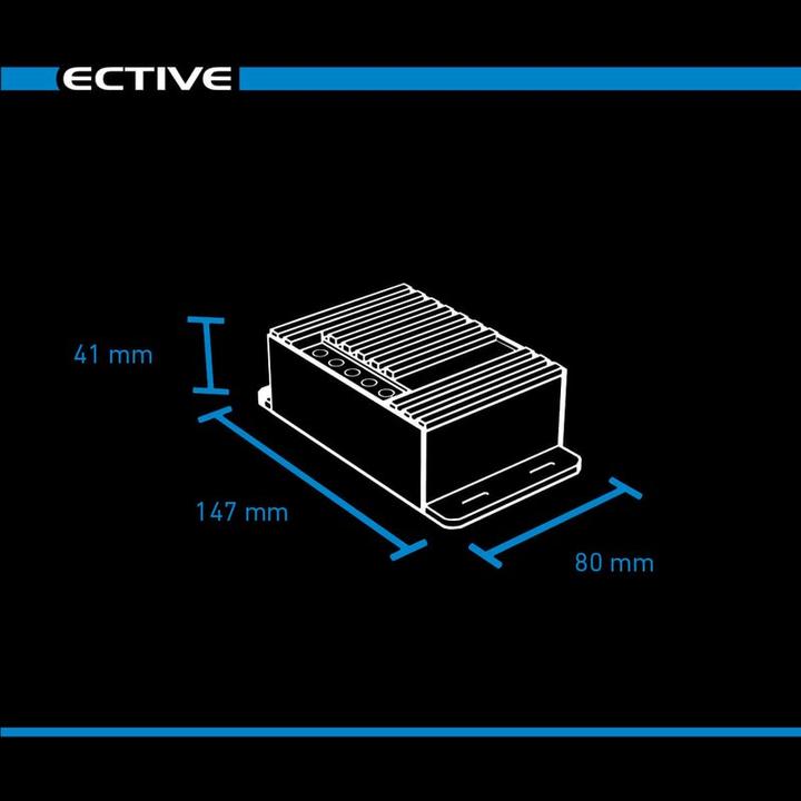 Produktbild Ective MPPT Solar Laderegler DSC12 Solarregler 165WP 12A für 2 12V Batterien PV