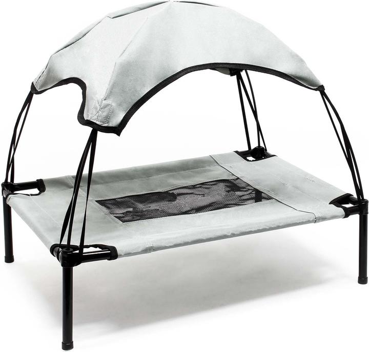 Immagine prodotto Wiltec Letto portatile per animali domestici Relax Letto per cani a baldacchino L Grigio (Cane)