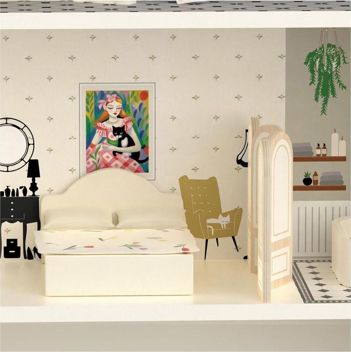 Immagine prodotto Classic World Casa delle bambole in legno vintage, 36 pezzi.