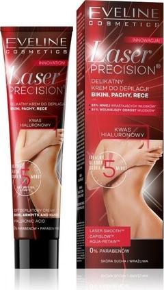 Eveline Crema delicata di precisione laser per la rimozione dei peli dall'odore del bikini e dalle mani per (125 ml)