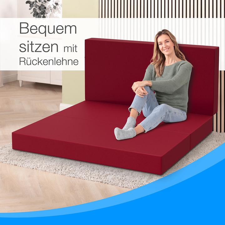 Produktbild Bestschlaf Klappmatratze, 3-teilige Faltmatratze, Reisebett, Gästematratze (120 x 195 cm, Schaumstoffkern)