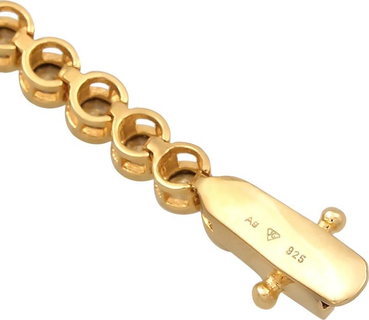 Image du produit Elli PREMIUM bracelet tennis cristaux rose 925 argent (18 cm, Cristal de verre, Argent sterling 925)