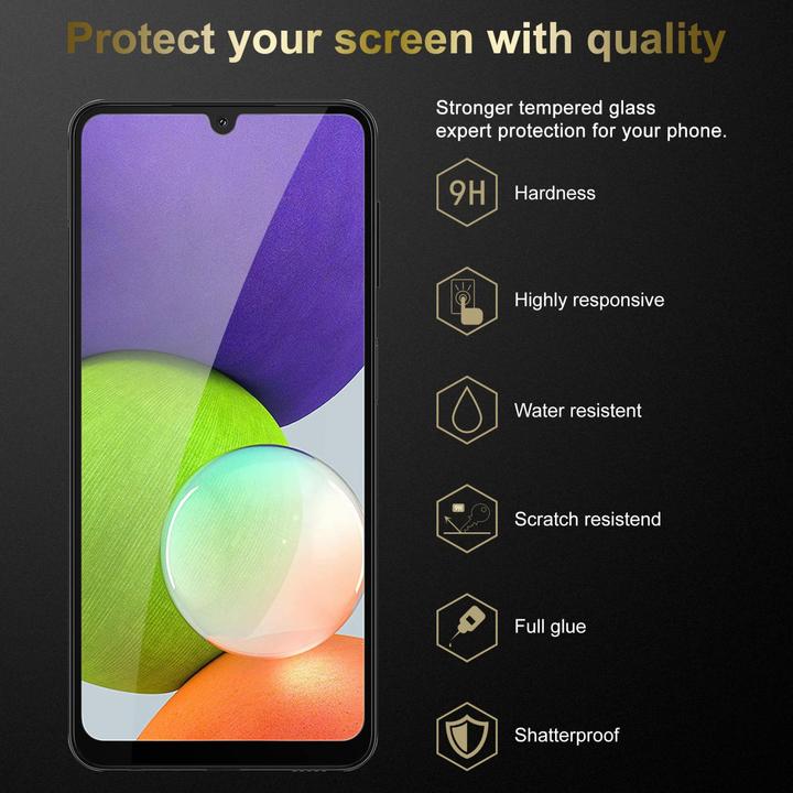 Actual product image Cadorabo Full screen display protection glass (1 Piece, Samsung Galaxy A22)