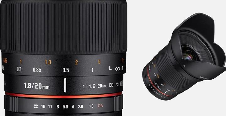 Image du produit Samyang 20mm f/1.8-22 ED AS UMC - Sony E (Sony E, Plein format)