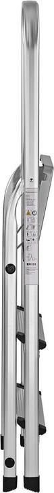 Actual product image Dema Alu - Haushaltsleiter Leiter Klapptritt Stehleiter Trittleiter 3 Stufen 150 kg (Stile)