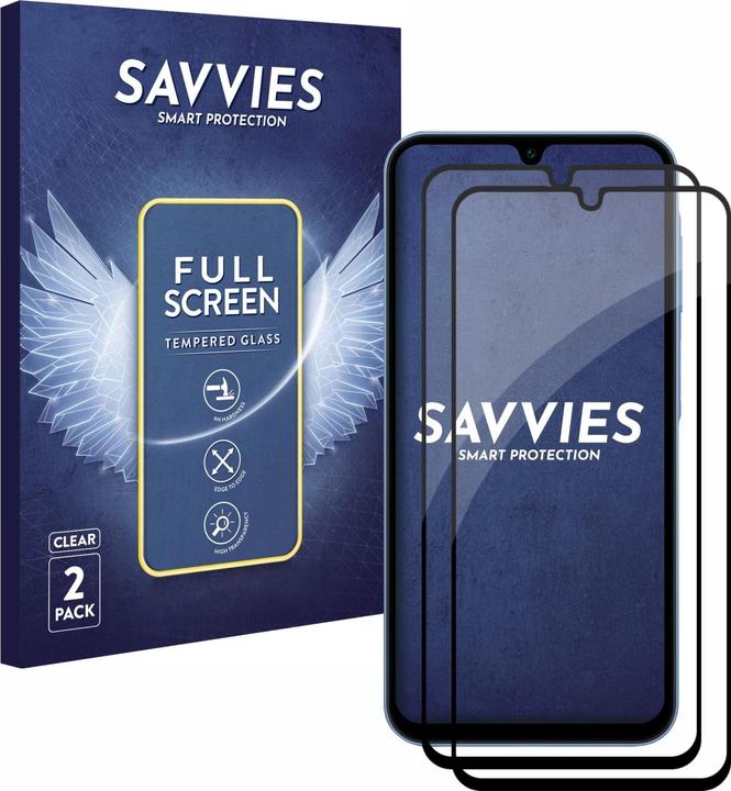 Actual product image Savvies Full-screen armoured glass screen protector (2 Piece, Samsung Galaxy A15)