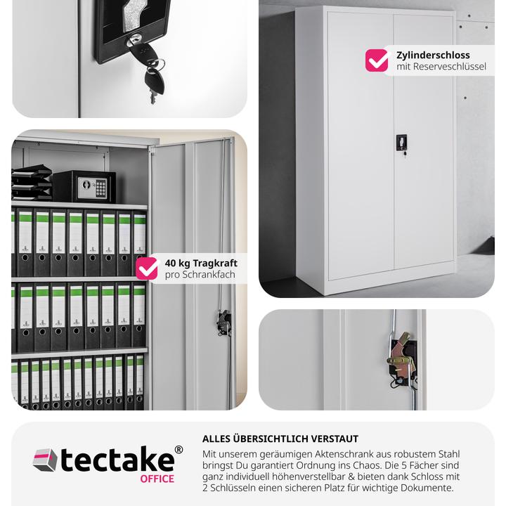 Actual product image tectake Filing cabinet (180 x 80 x 40 cm)