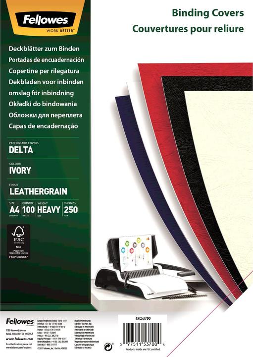 Immagine prodotto Fellowes Fodera Delta con struttura in pelle, avorio