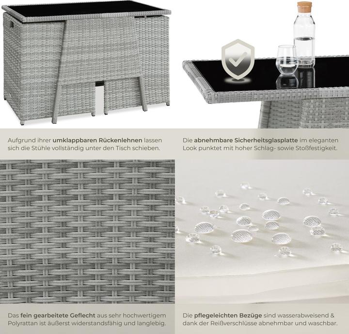 Actual product image tectake Rattan garden furniture set Lausanne