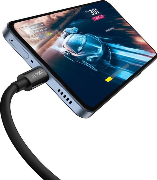 Actual product image Baseus Superior Series (SUPERVOOC) Fast Charging Data Cable USB to Type-C 65W 2m Black (2 m)