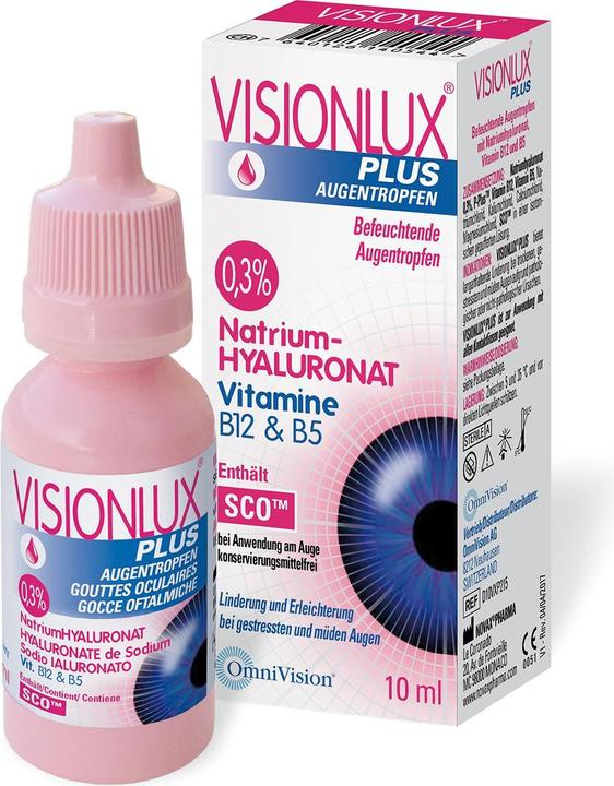 Produktbild OmniVision Augentropfen Visionlux Plus (10 ml, 10 ml Augentropfen)