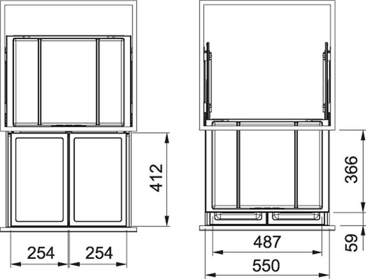 Image du produit Franke Système de tri des déchets FX 60 26-26 (52 l)