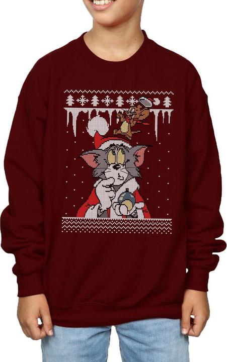 Actual product image Tom & Jerry Boys Christmas Fair Isle Sweatshirt (116)