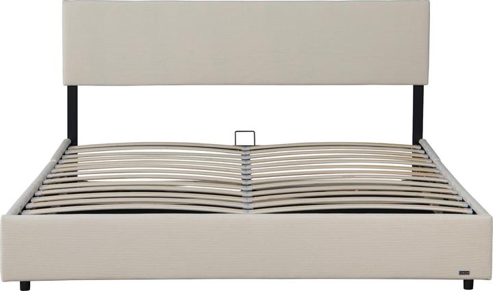 Produktbild Corium Polsterbett Juva Cord mit Lattenrost 180x200 cm Beige (180 x 200 cm)