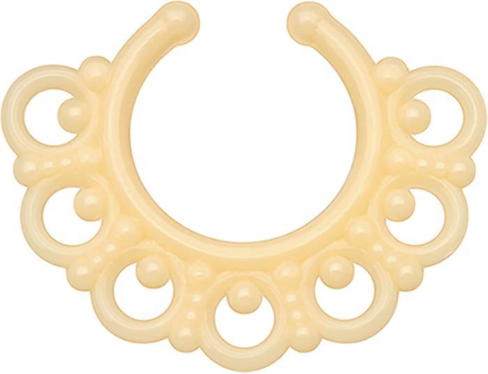 Produktbild Star Piercing Fake Septum Tribal mit Kugeln ivory