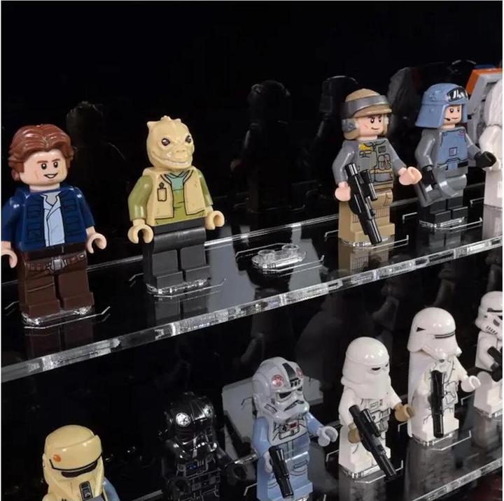 Image du produit iDisplayit Présentoir mural en acrylique pour 100 figurines LEGO® (avec fond noir)