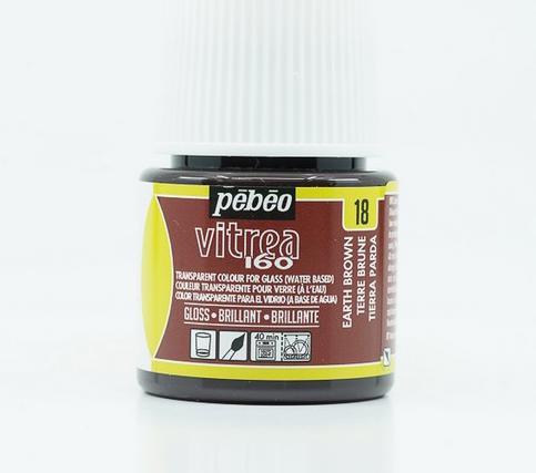 Immagine prodotto Pebeo Vitrea 160 Brillanti Terra Bruna (Marrone terra, 45 ml)