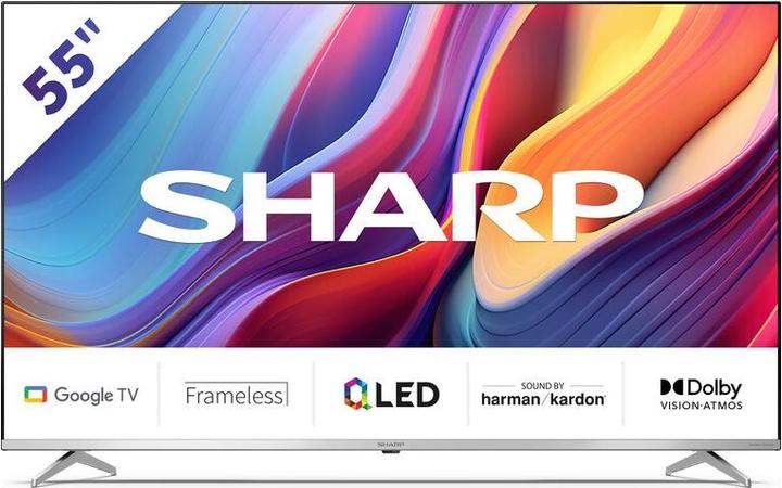 Immagine prodotto Sharp 55GP6265E 55" UHD Google Smart TV argento (55", LED, 4K, 2025)