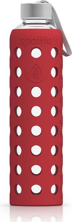 Produktbild Spottle Glasflasche mit Silikonhülle von rot 750ml (0.75 l)