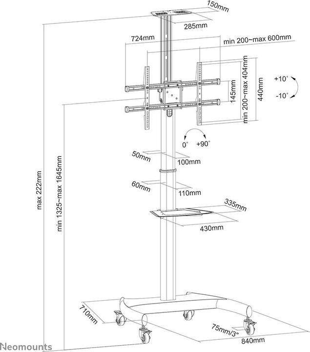 Produktbild Neomounts PLASMA-M1900E (Universal, 70", 50 kg)