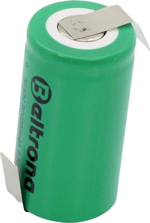 Actual product image Beltrona SC2400 Special rechargeable battery Sub-C Z solder tag NiMH 1.2 V 2400 mAh (1.20 V, 2400 mAh)