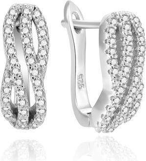 Produktbild Agato - Elegant silver earrings with zircons AGT-E075FW