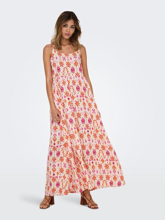 Image du produit Only Normal geschnitten Kleiner Stehkragen mit Knopfleiste Verstellbare Träger Langes Kleid Kleid (M)