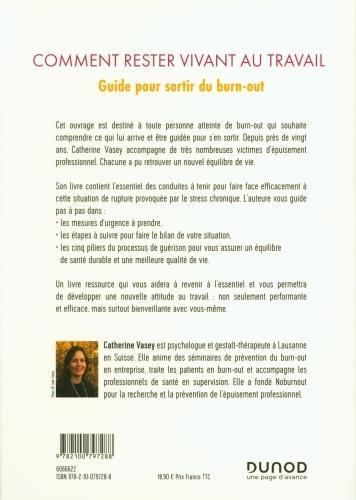 Immagine prodotto Comment rester vivant au travail : guide pour sortir du burn-out (Francese, Vasey Catherine, 2020)
